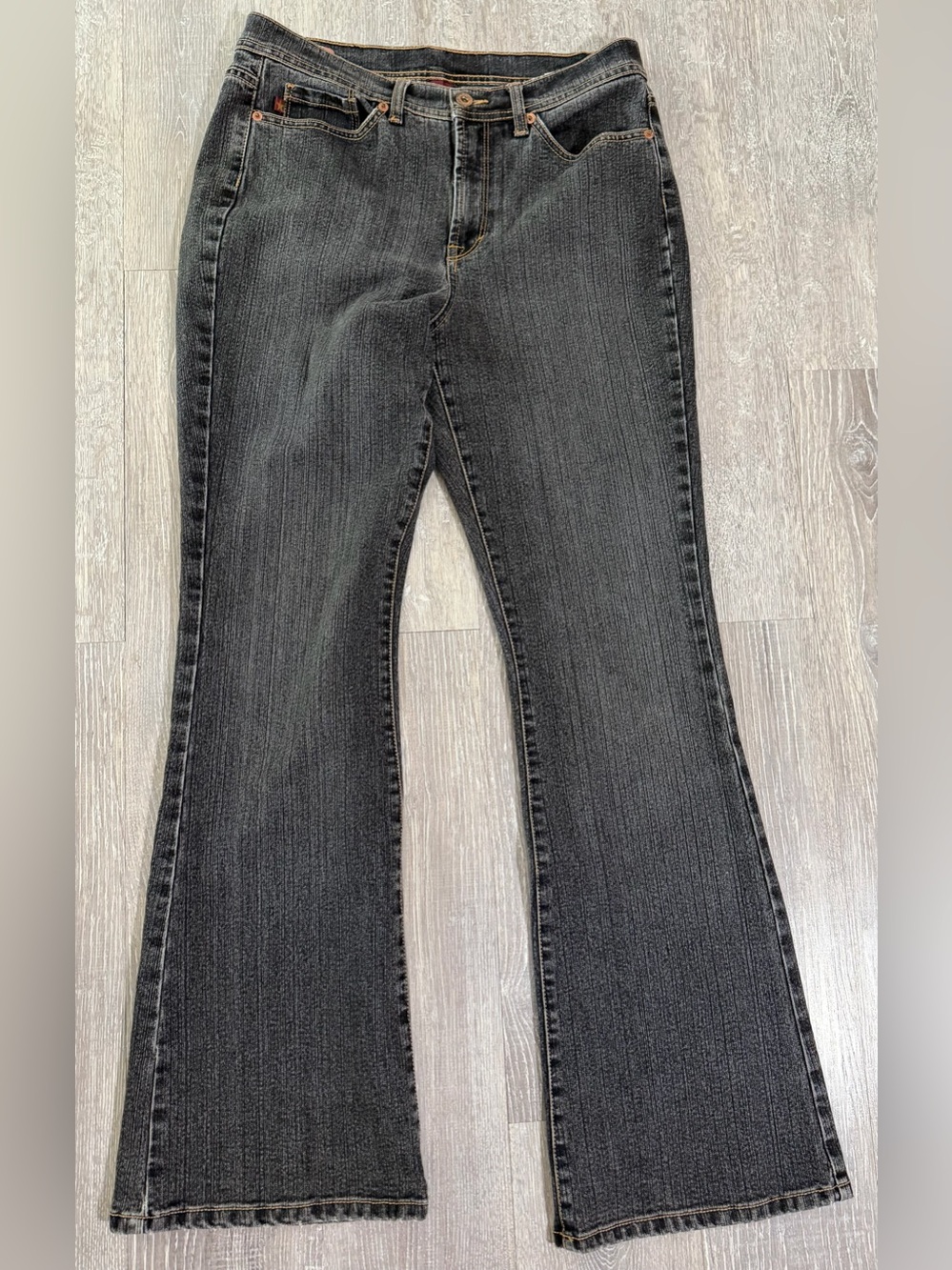 jeanstar Washed Black Flare Jeans